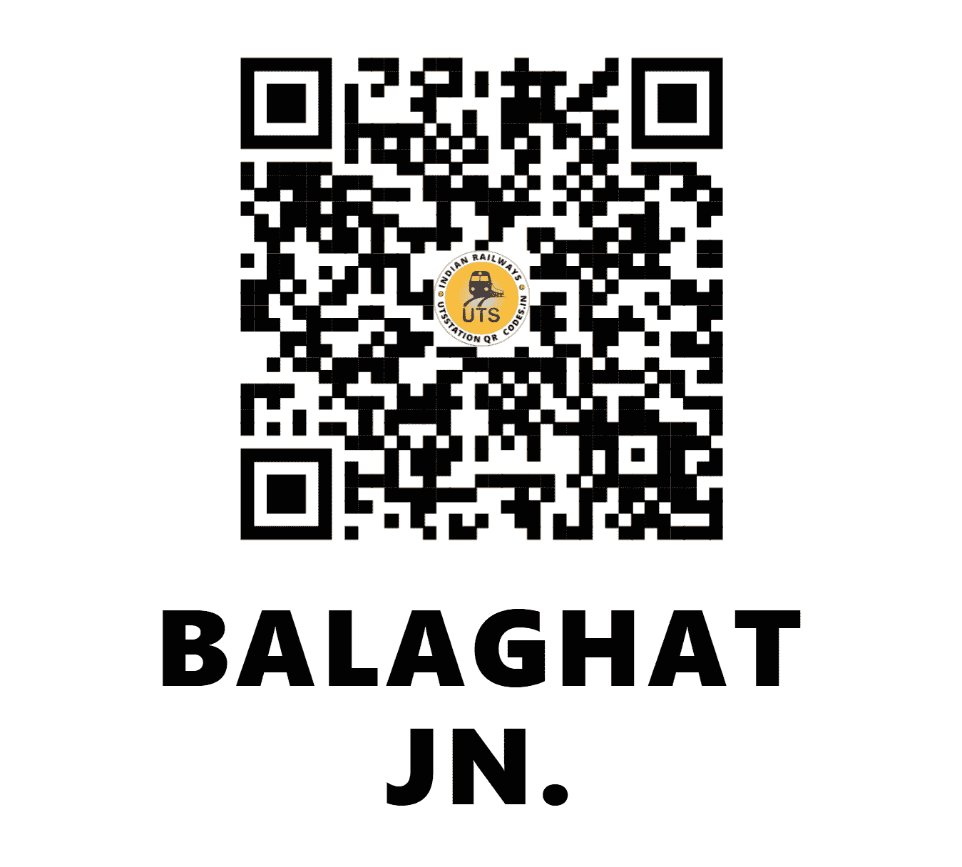 UTS QR Code for BALAGHAT JN. - BTC (SB - MADHYA PRADESH)